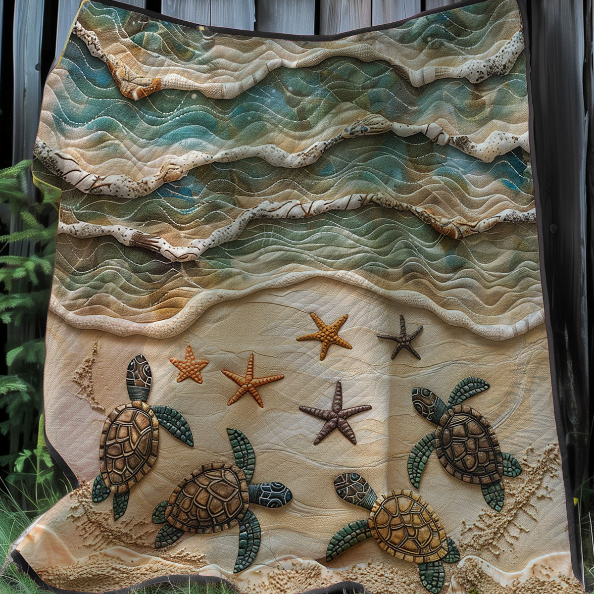 Ocean Journey Turtles XR2707015CL Quilt