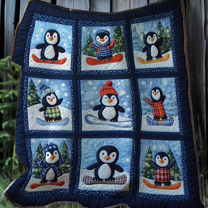 Penguin Skiers XR0508042CL Quilt