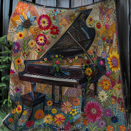 Piano In Garden XR1207003CL Quilt