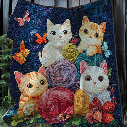 Playful Cats And Butterflies XR0208013CL Quilt