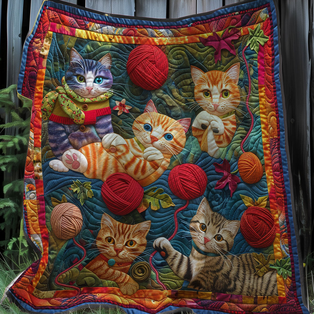 Playful Kitties XR2507003Cl Quilt