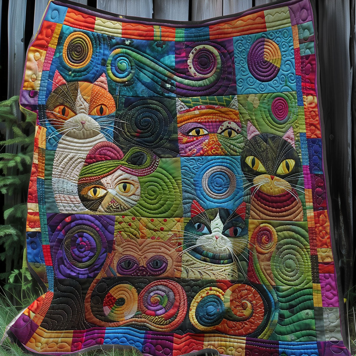 Playful Kitties XR3007014CL Quilt