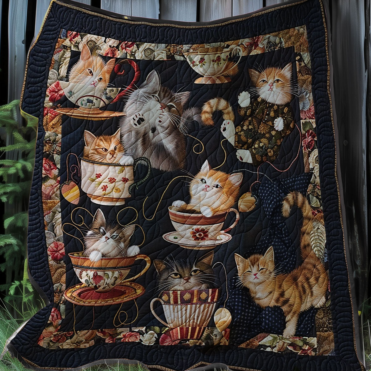 Playful Sleeping Cats XR3007030CL Quilt