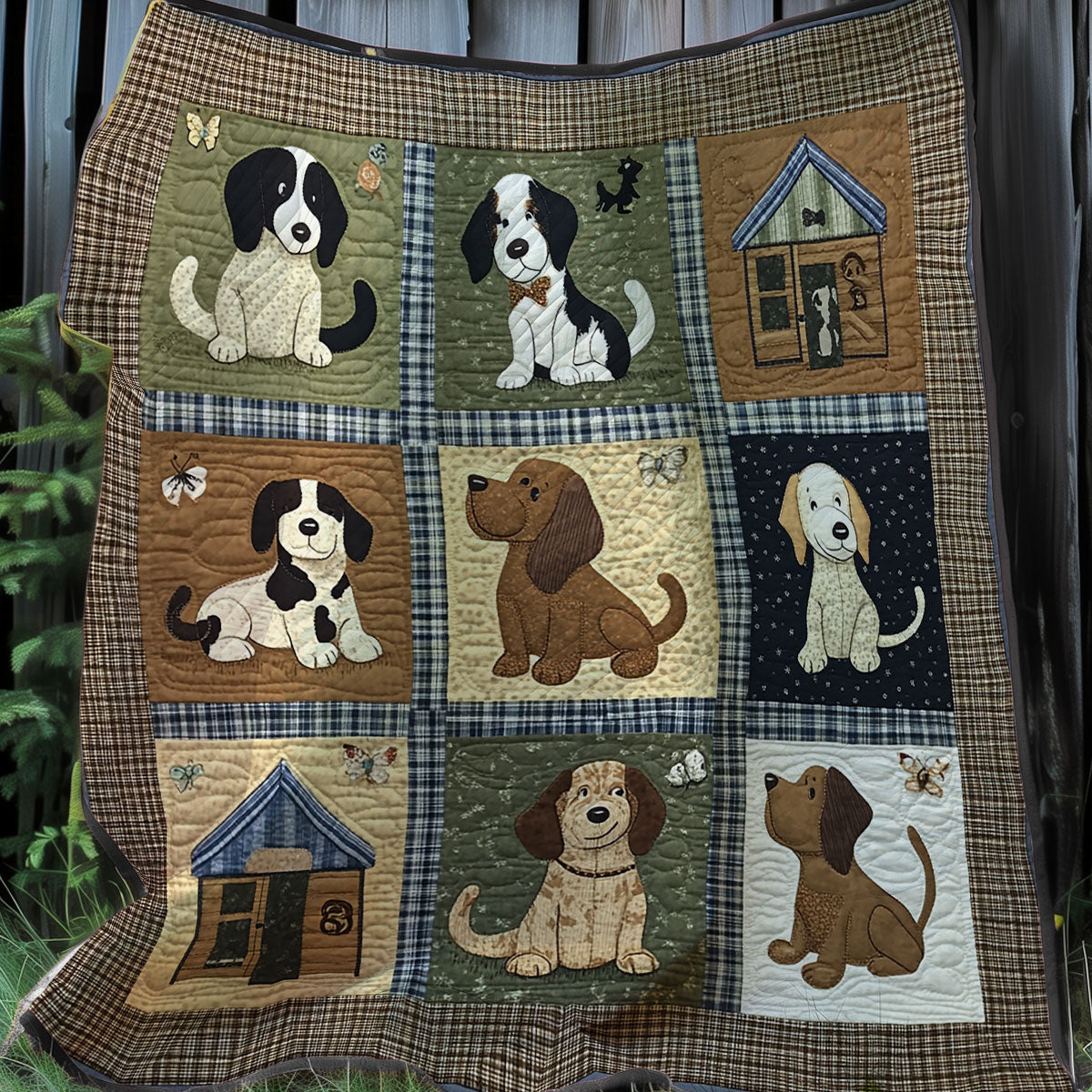 Puppies Love House XR0608018CL Quilt