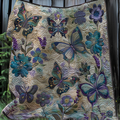 Purple Butterflies XR0207022CL Quilt