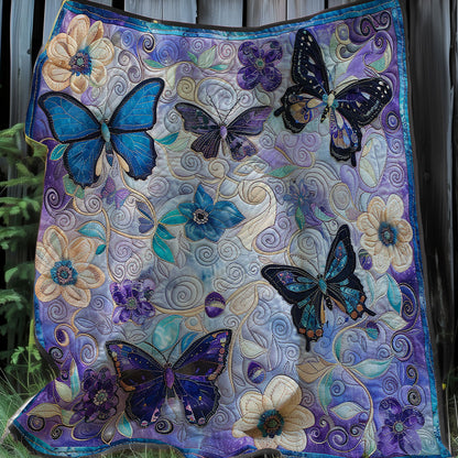 Purple Butterflies XR0207023CL Quilt