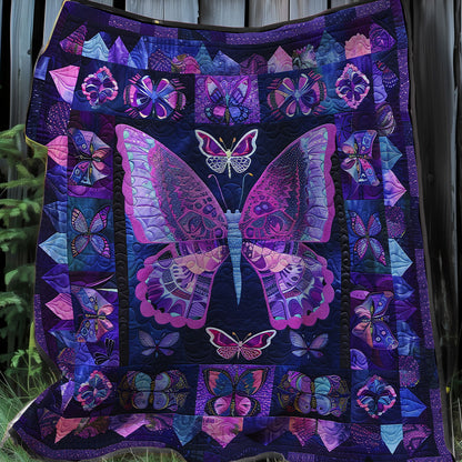 Purple Butterflies XR0907001CL Quilt