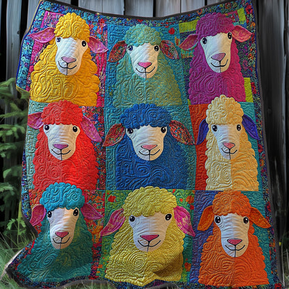 Rainbow Sheeps XR0208011CL Quilt