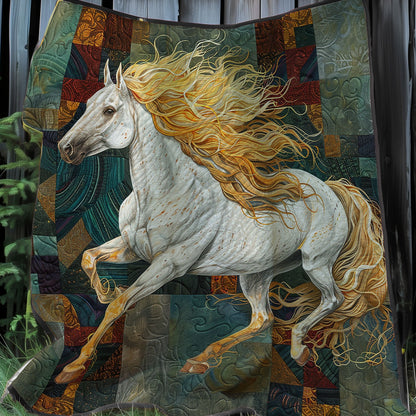 Running White Horse XR0107014CL Quilt