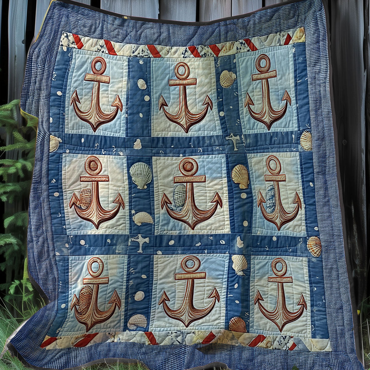 Seashell Anchors XR0108022CL Quilt