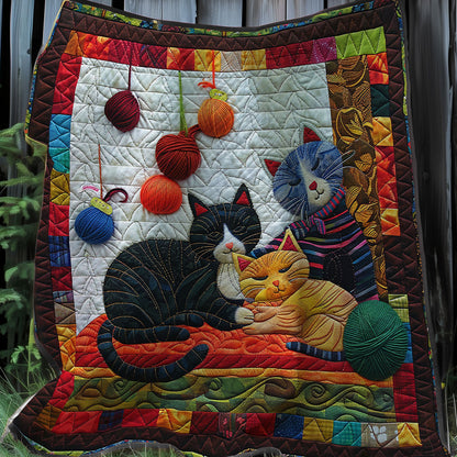 Sleepy Cats And Yarns XR2507002CL Quilt