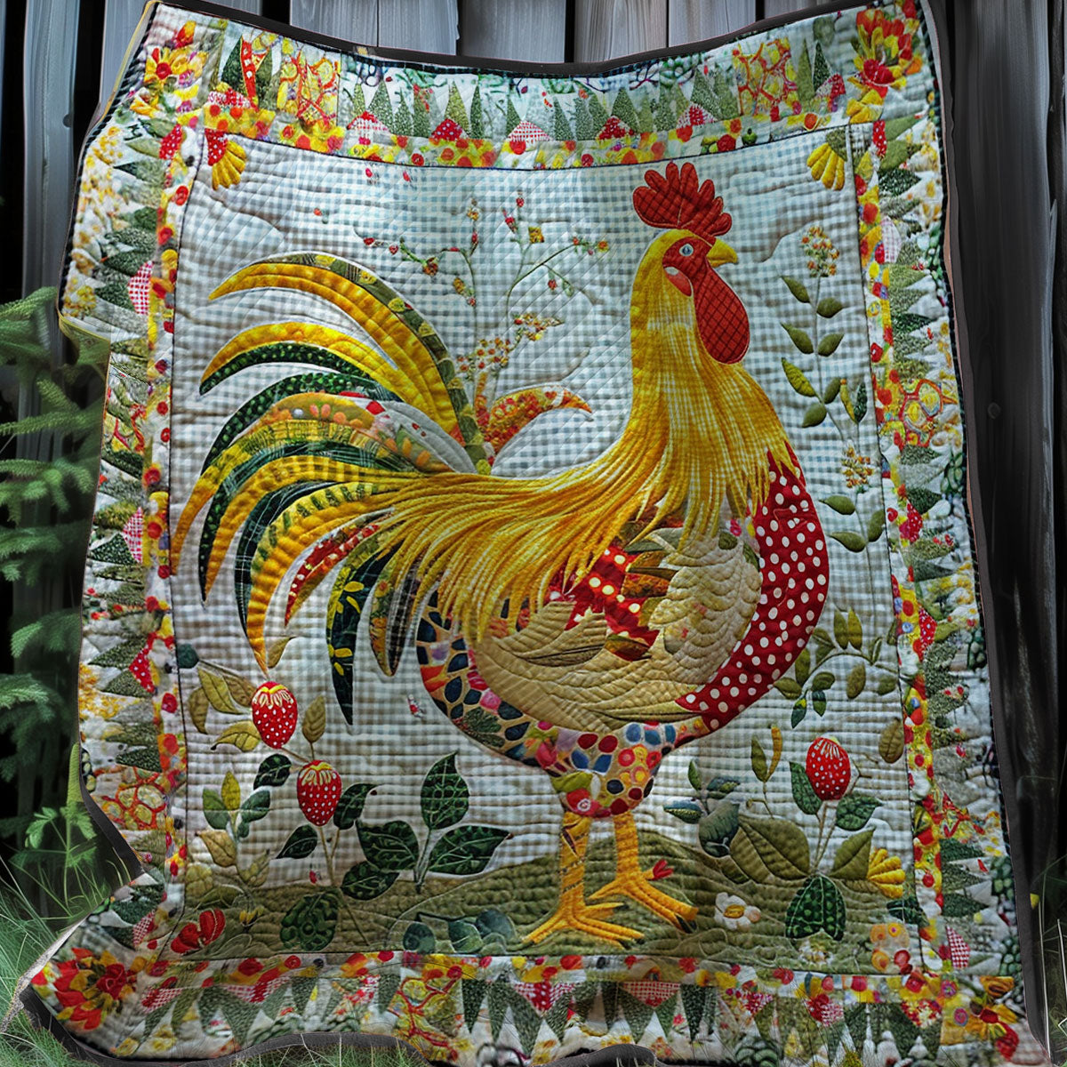 Sunshine Rooster XR2607002CL Quilt