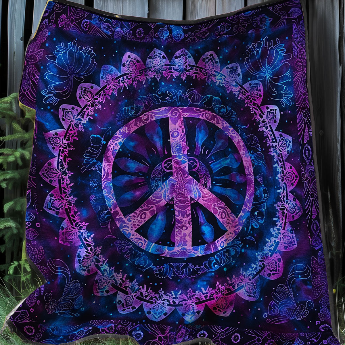 Tie Dye Hippie Sign XR1907017CL Quilt