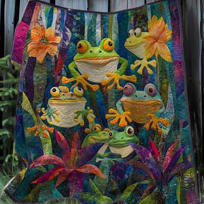 Tropical Frogs XR0108003CL Quilt