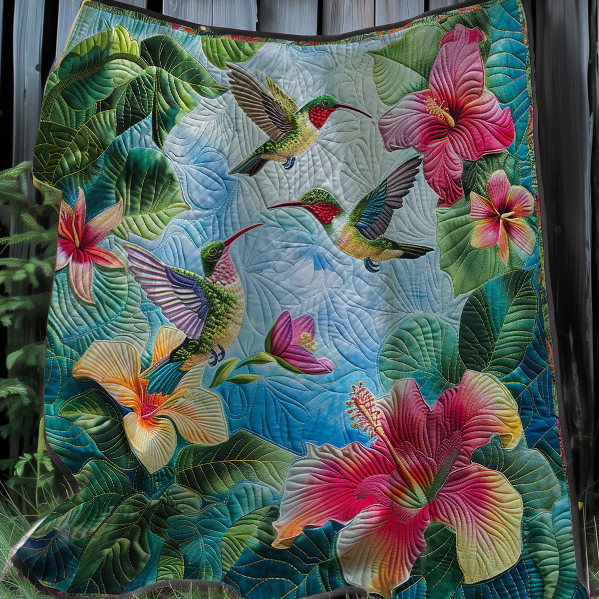 Tropical Hummingbirds XR0607015CL Quilt