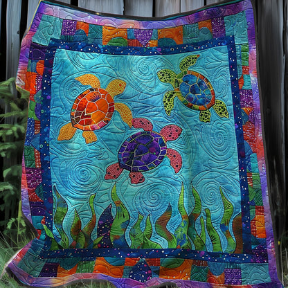 Turtle Under The Sea XR0107015CL Quilt