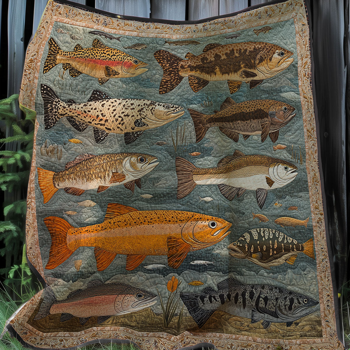 Water Life Fishing XR0208020CL Quilt