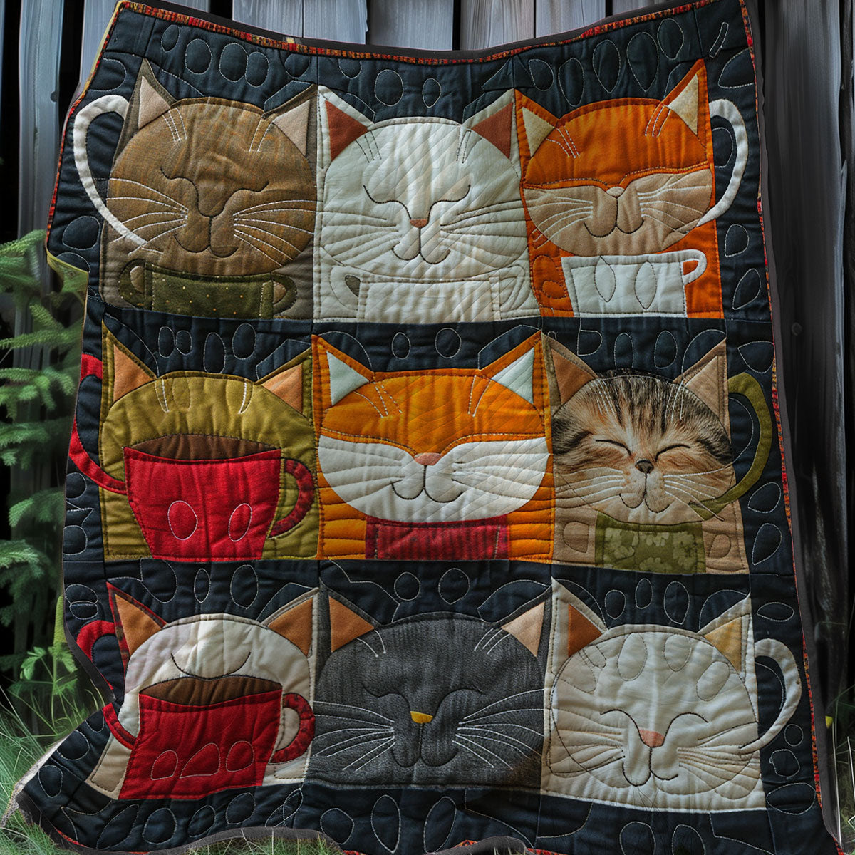 Whimsical Kitten Brew XR3007033CL Quilt