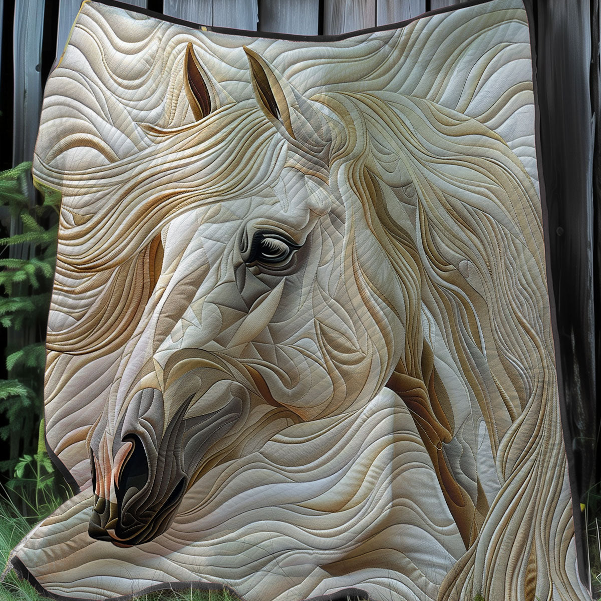 White Horse Lovers XR0807003CL Quilt