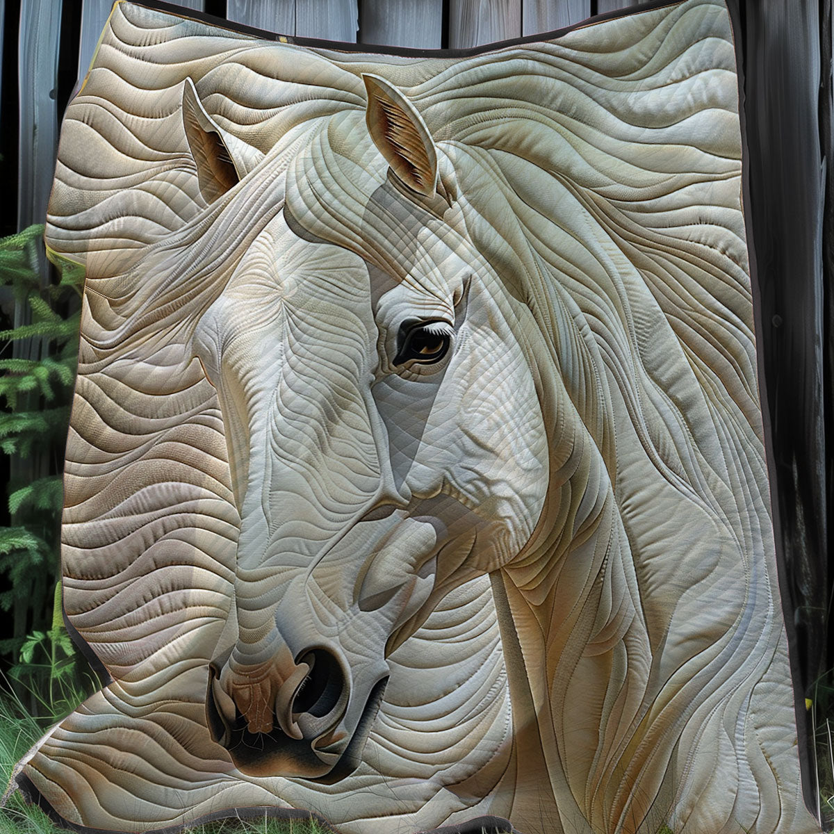 White Horse Lovers XR0807004CL Quilt