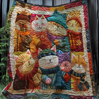 Winter Playful Cats XR2907006CL Quilt