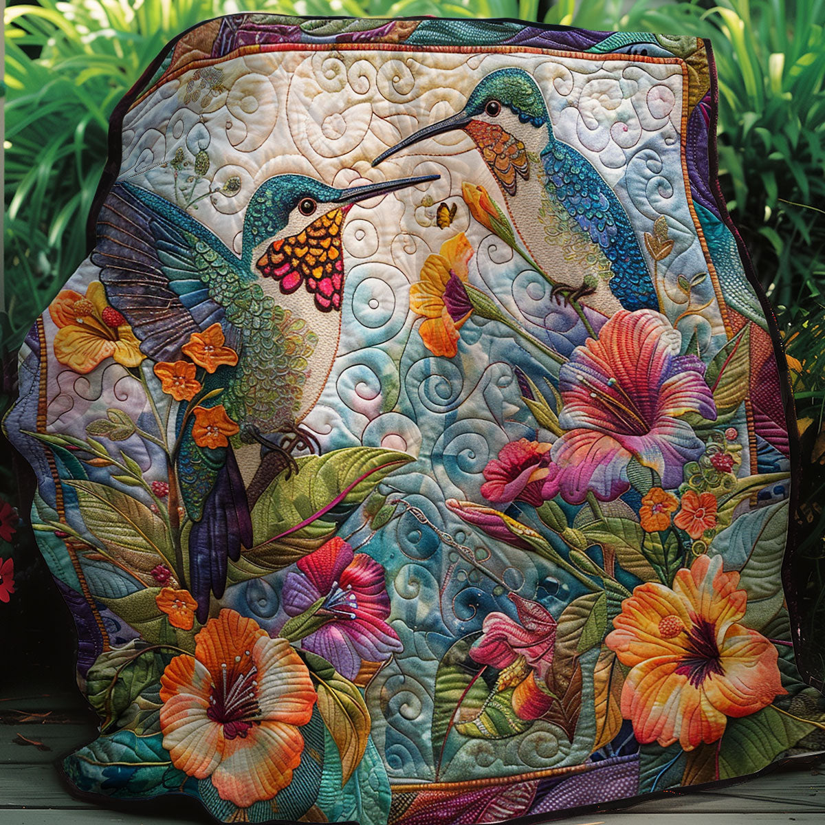 Beautiful Hummingbirds XR1507011CL Quilt