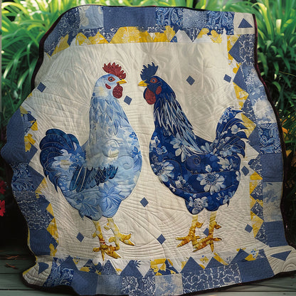 Blue Chickens XR0908019CL Quilt