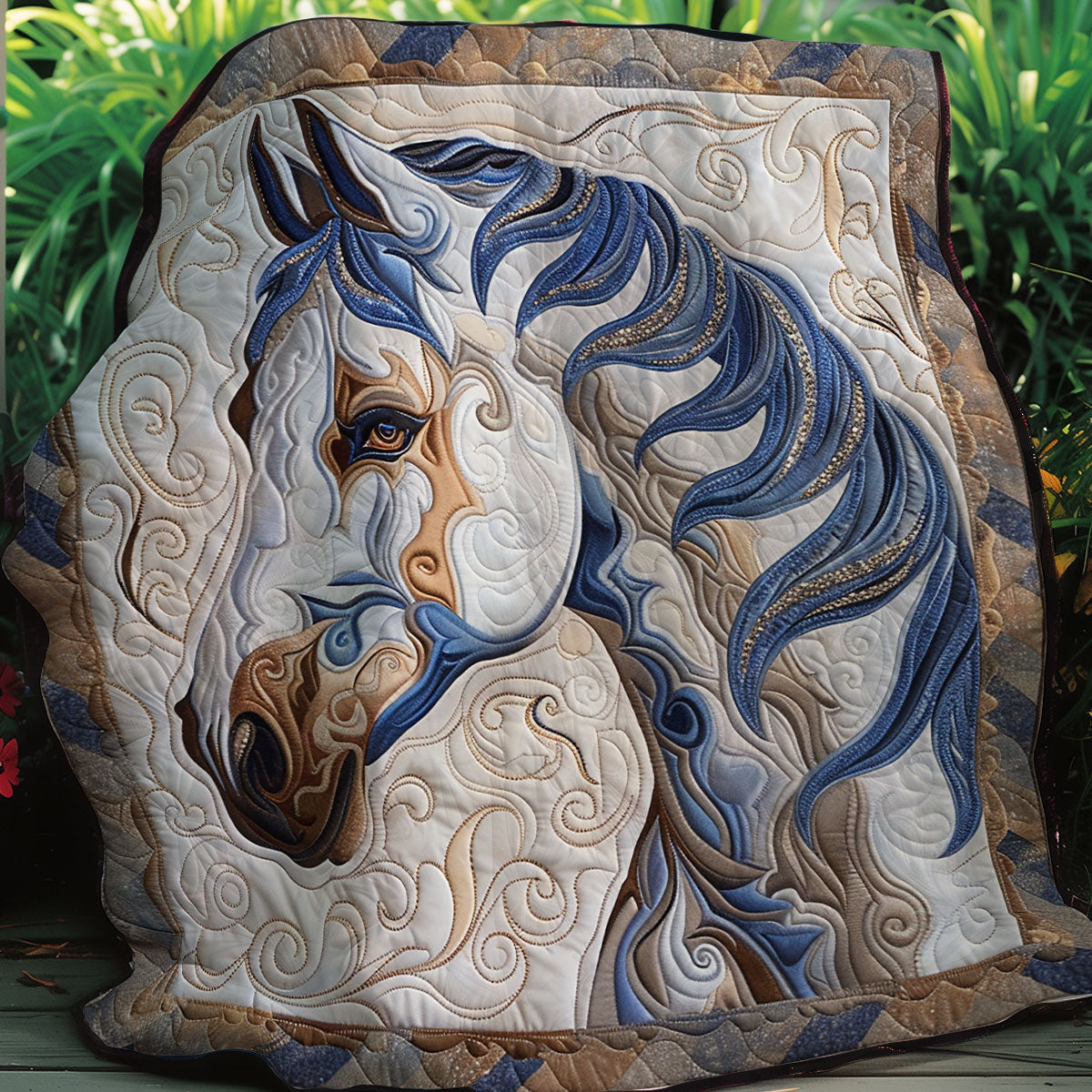 Blue Mane Horse XR1807007CL Quilt