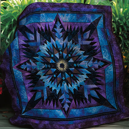 Blue Native American Star XR0307014CL Quilt