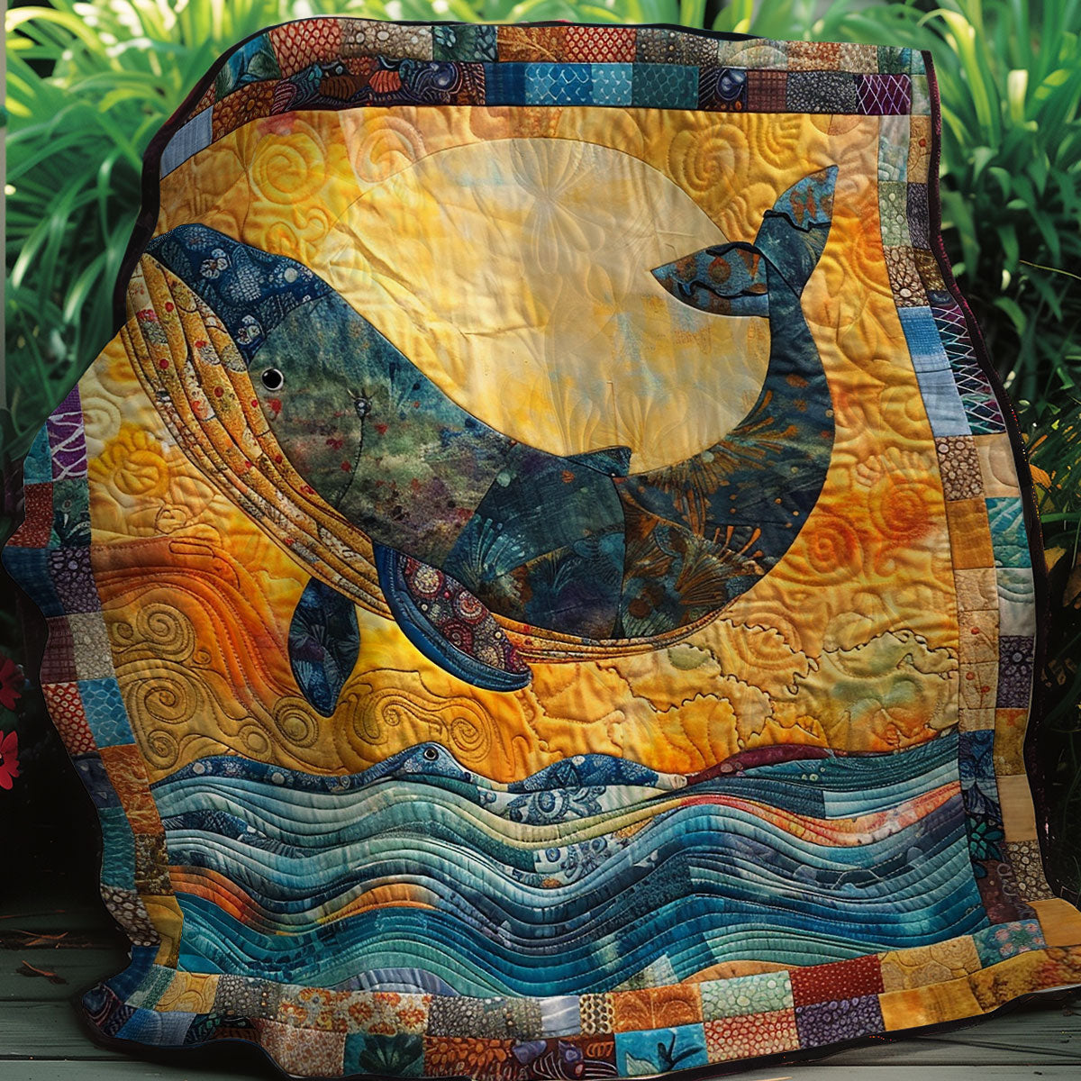 Blue Whale In The Sun XR2207014CL Quilt