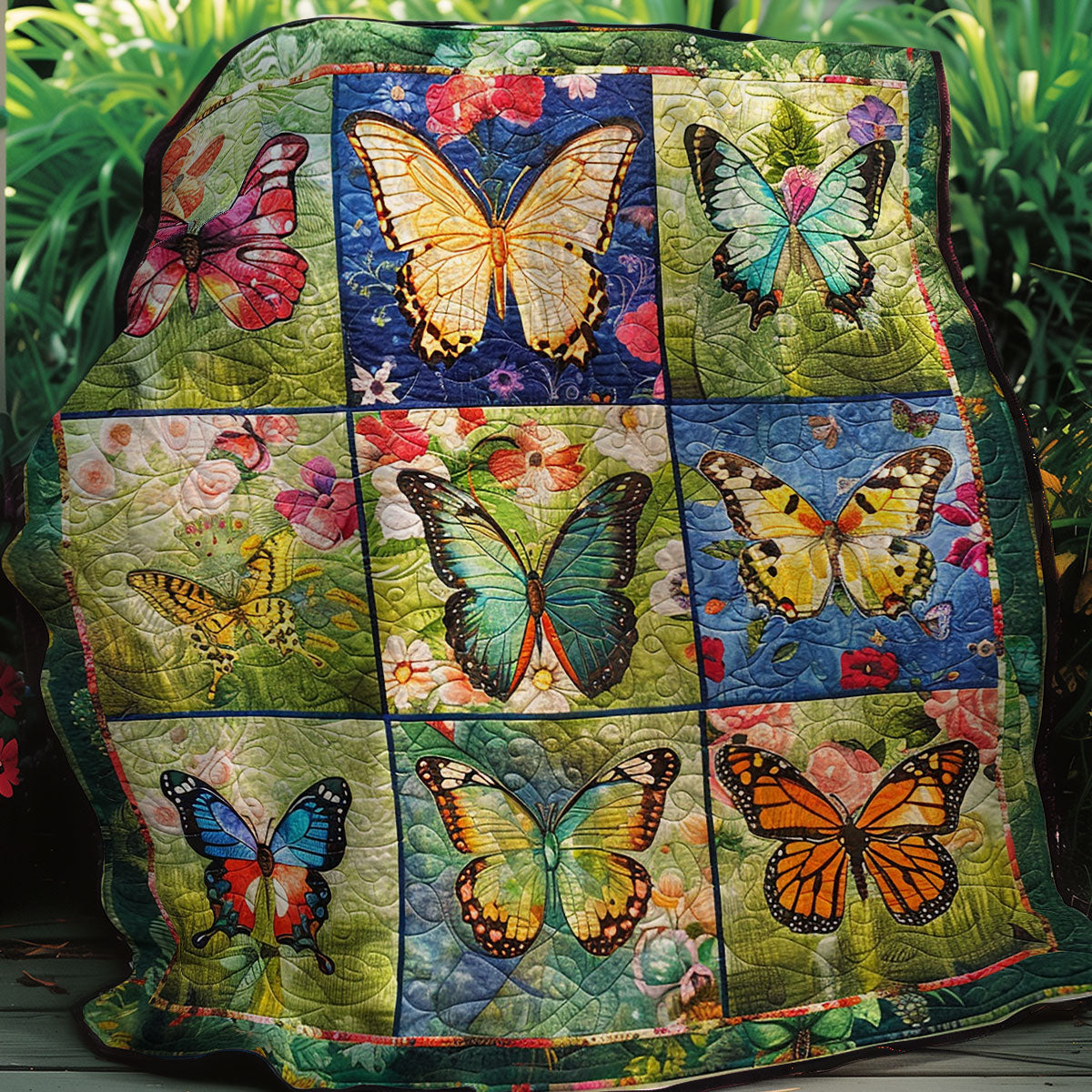 Butterfly Garden XR0107017CL Quilt