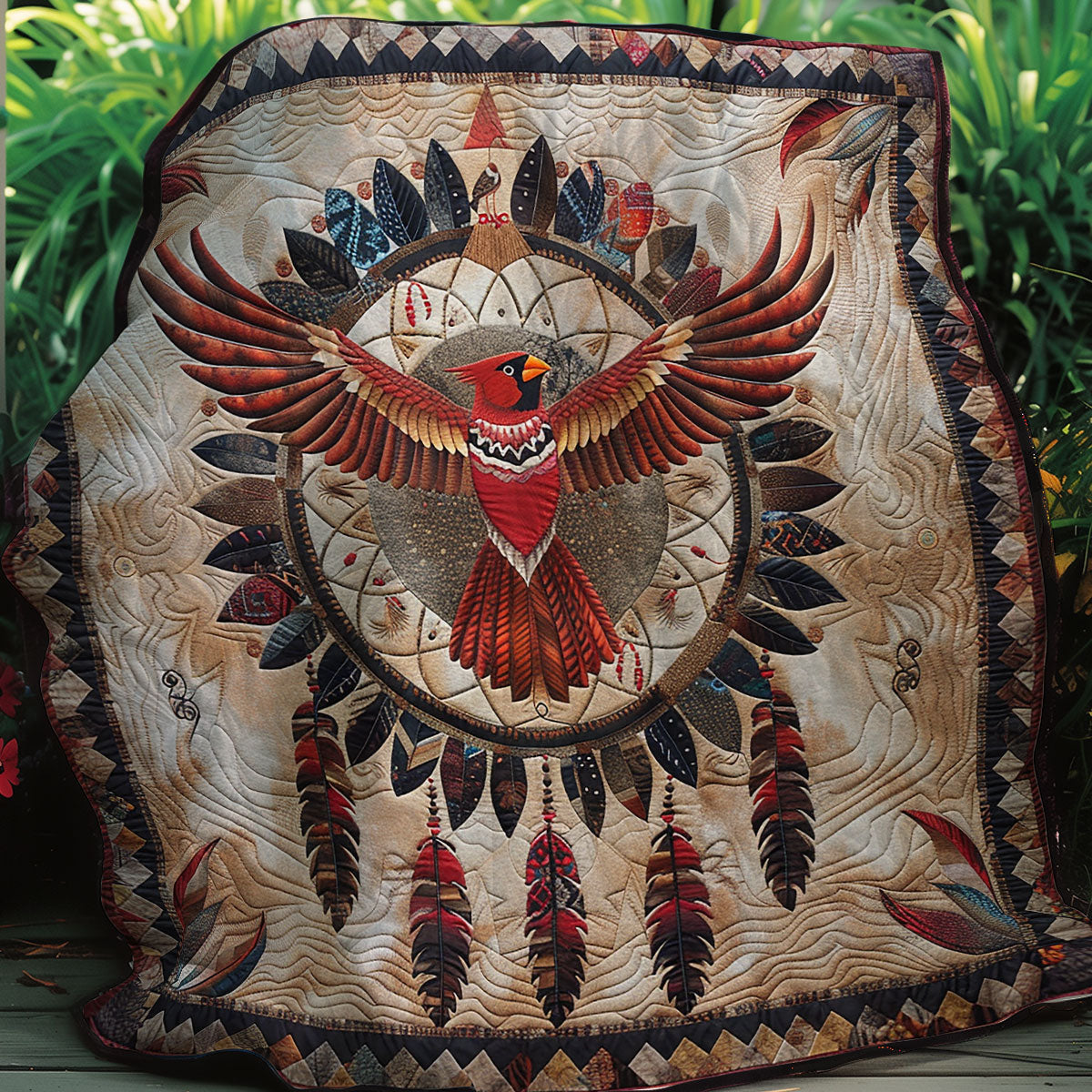 Cardinal Native American XR2606027CL Quilt