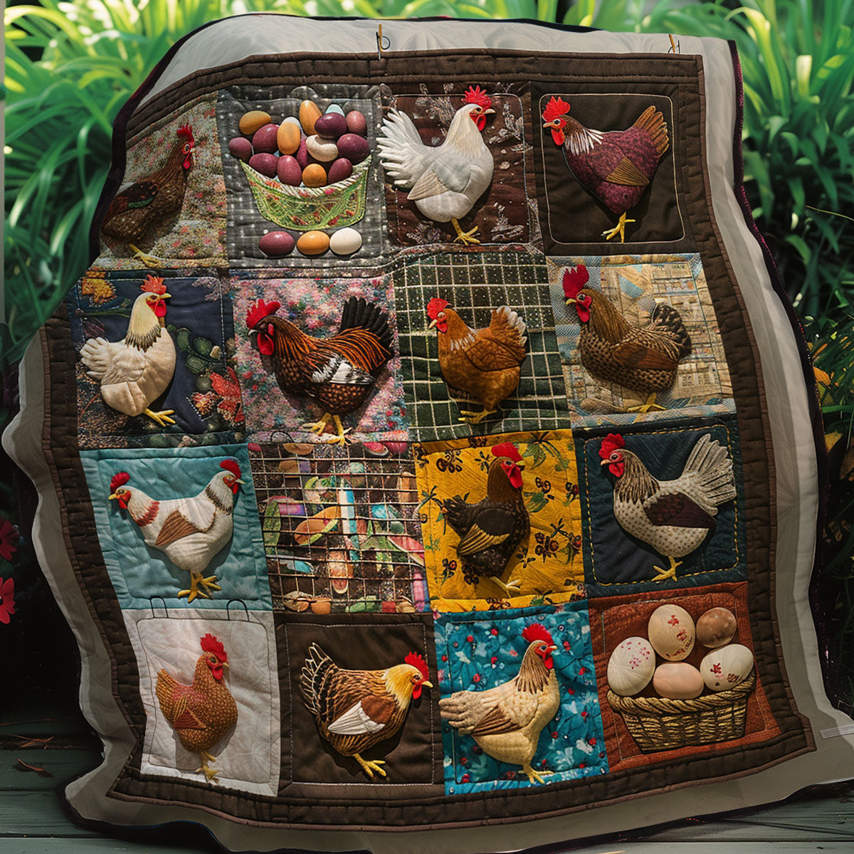 Chickens And Eggs XR2507011CL Quilt