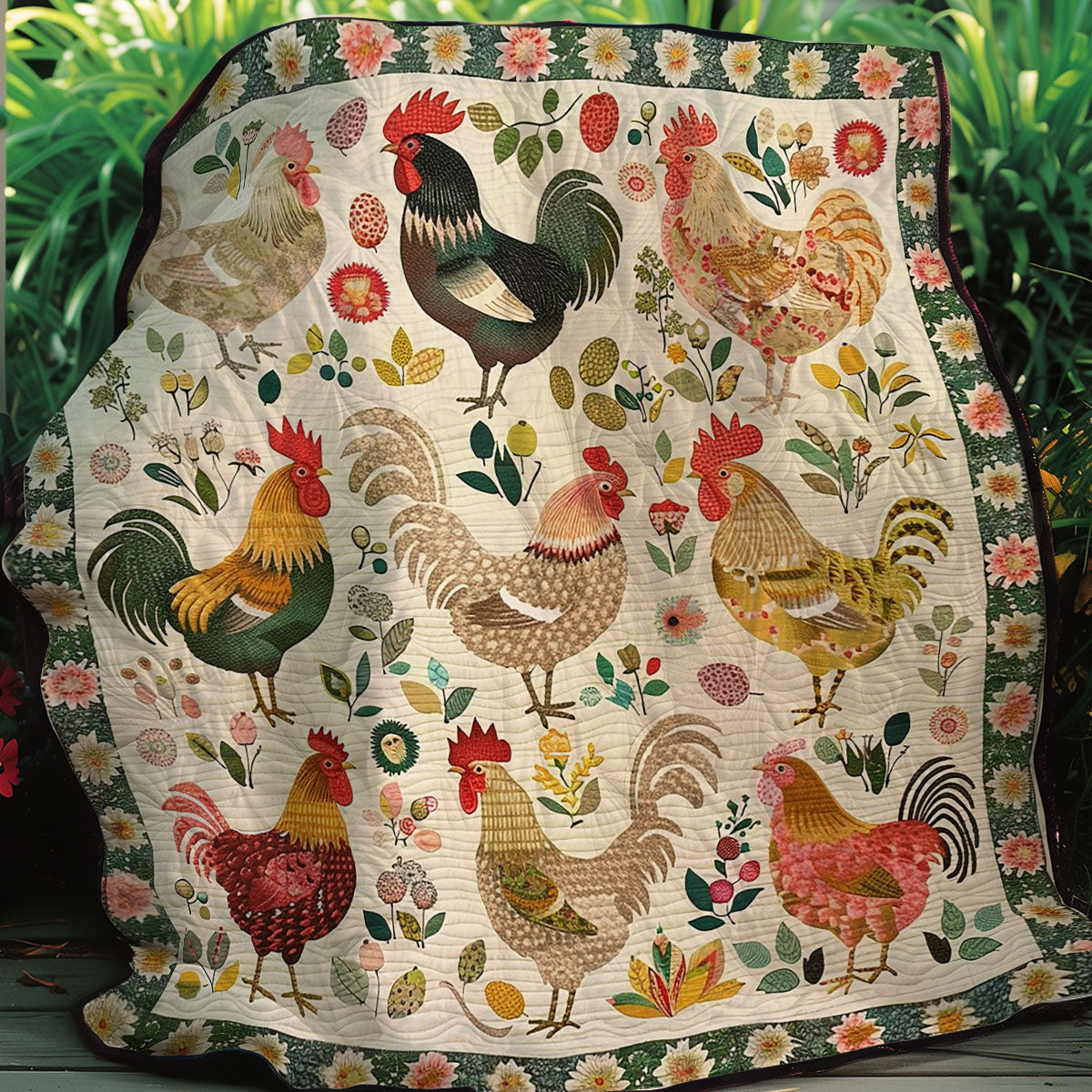 Chickens XR2606022CL Quilt