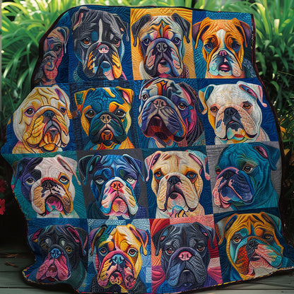 Coloful Bulldogs XR0807017CL Quilt