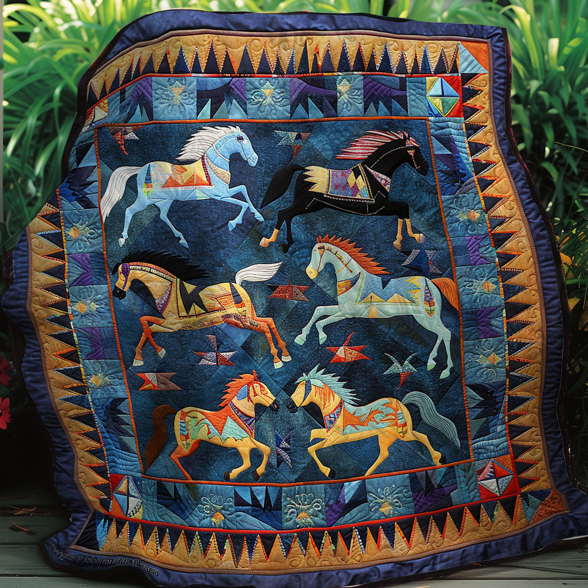 Coloful Horse XR0507028CL Quilt