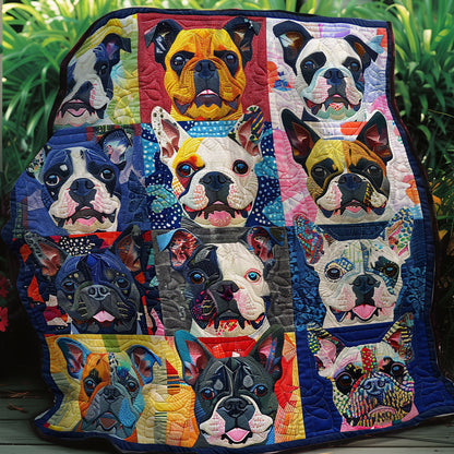 Colorful Boston Terrier XR0807016CL Quilt