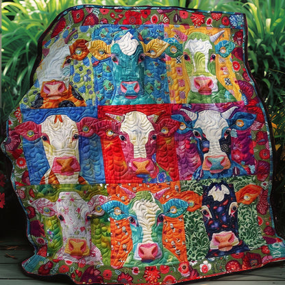 Colorful Cows XR1107016CL Quilt