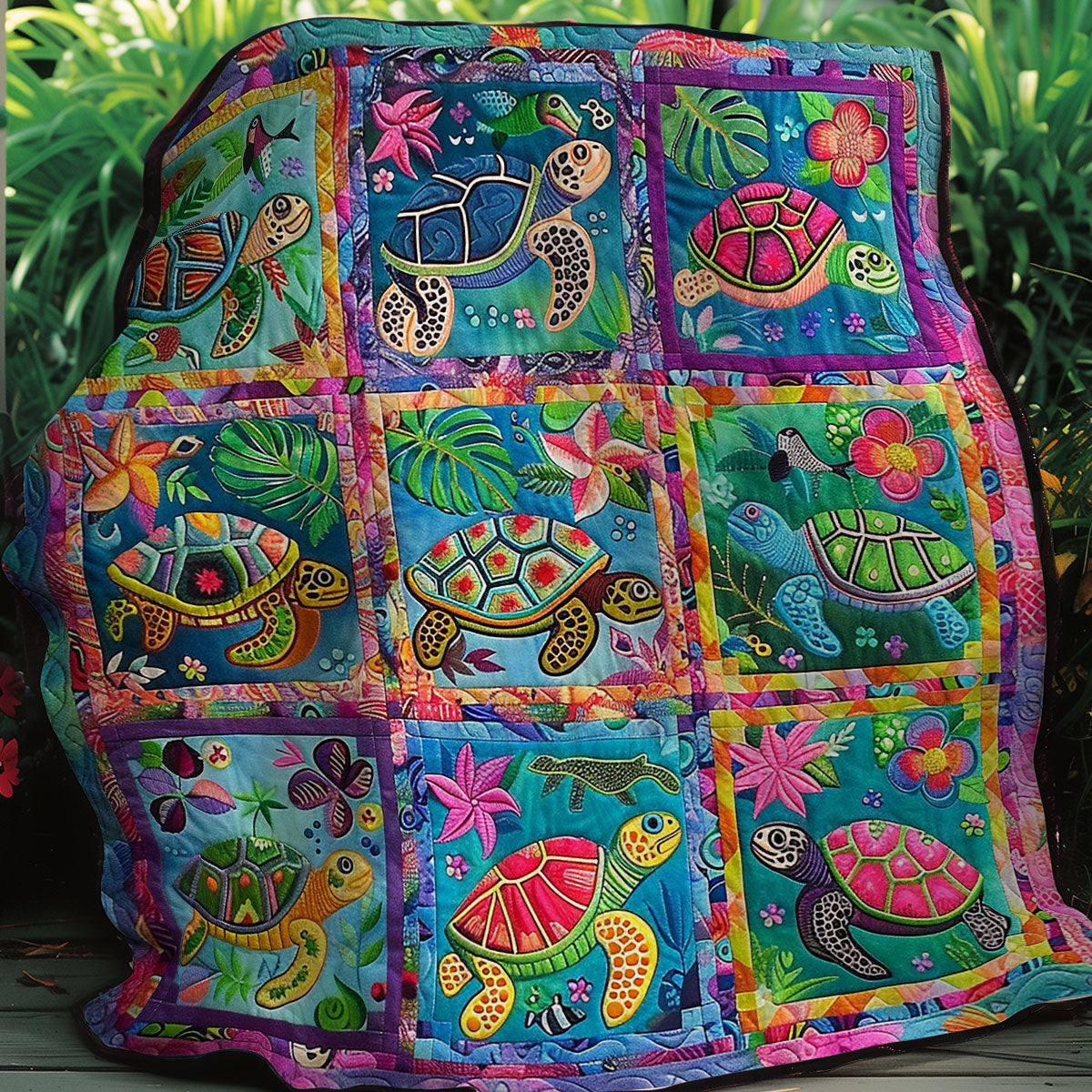 Coral Reef Turtle XR2607007CL Quilt