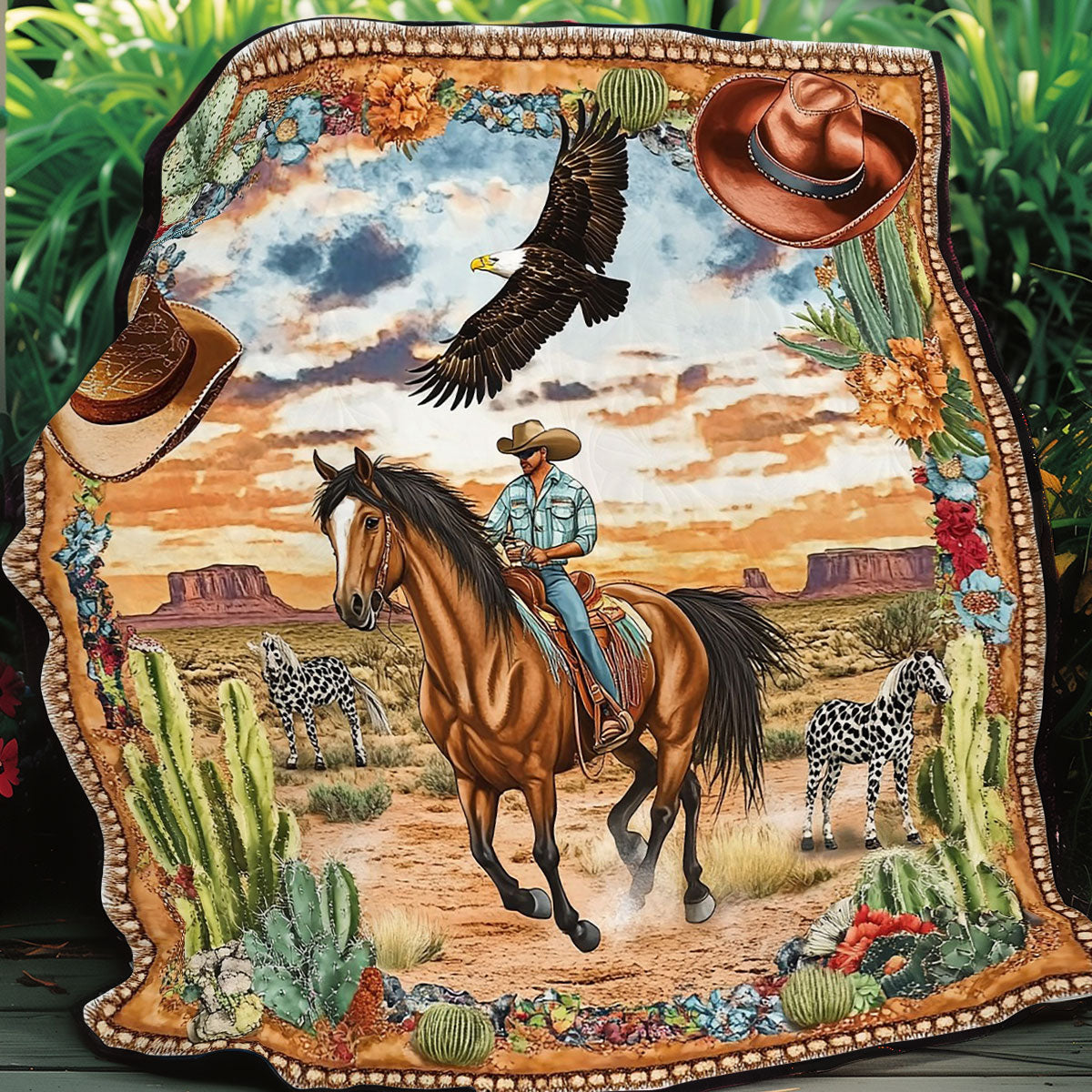 Cowboy On The Steppe WO0708017CL Quilt