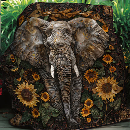 Elephant And Sunflowers XR2007010CL Quilt