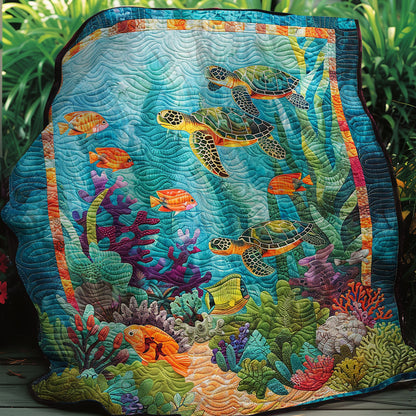 Family Sea Turtle XR0207009CL Quilt