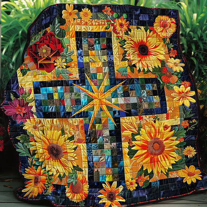 Floral Cross WO0808020CL Quilt