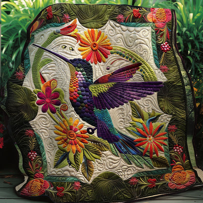 Floral Hummingbird XR1807003CL Quilt