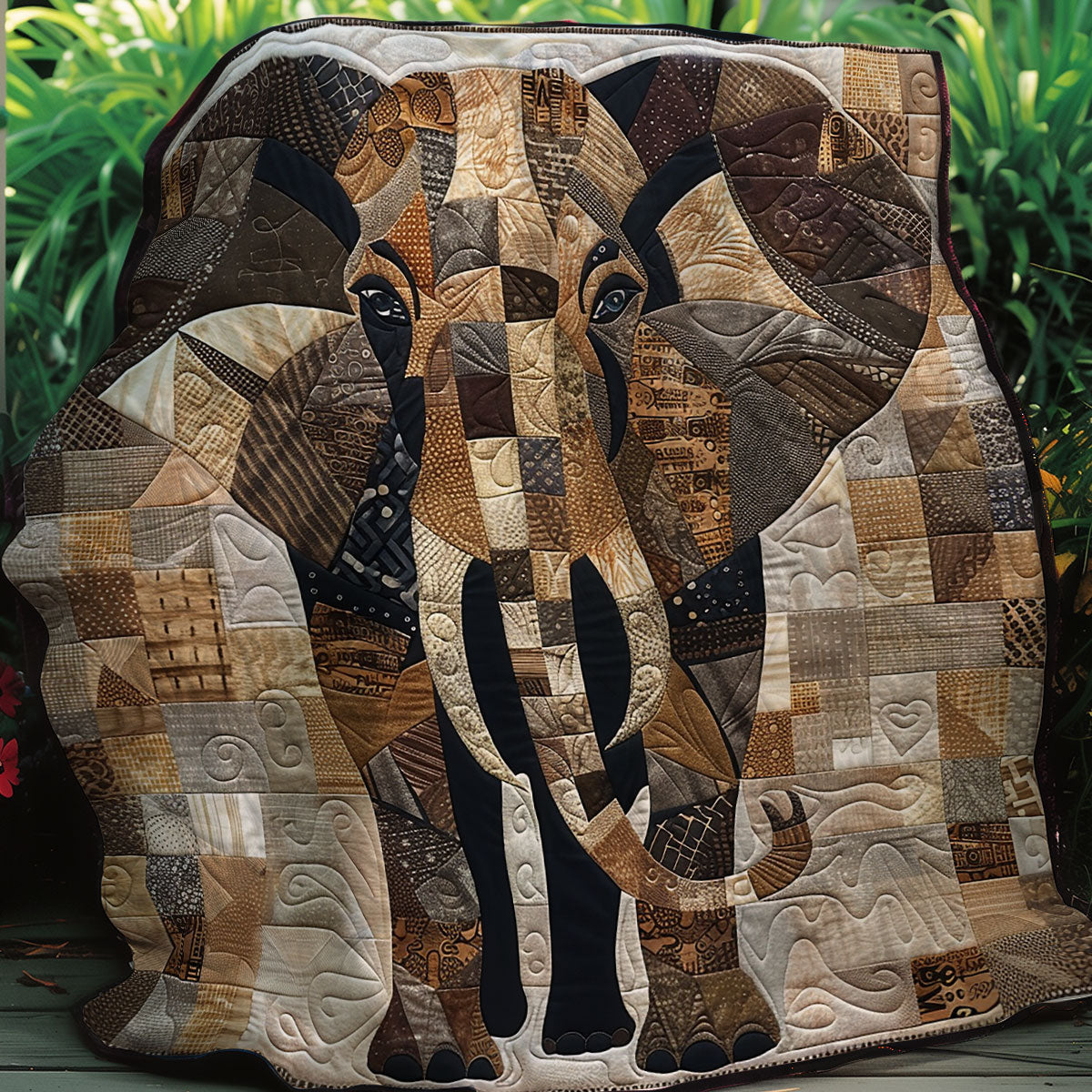 Forest Elephant XR2407027CL Quilt