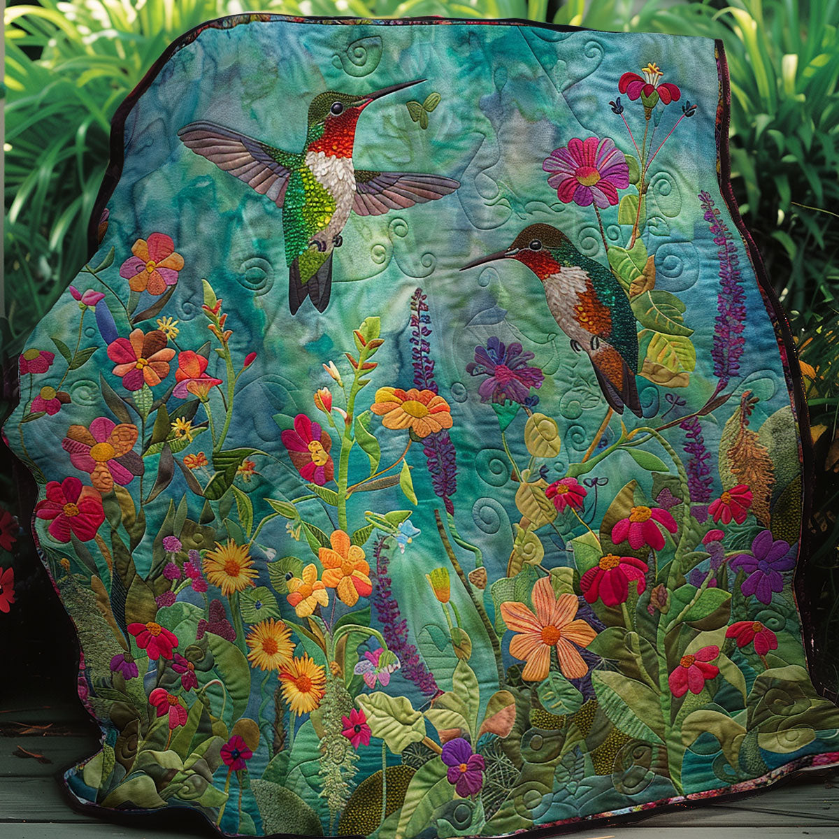 Garden Glow Hummingbirds XR2407048CL Quilt