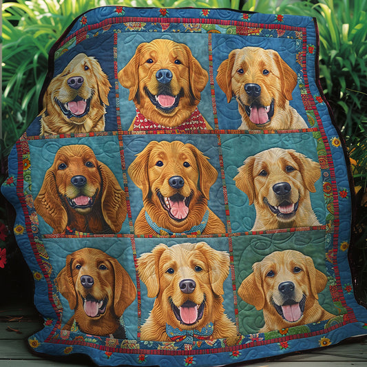 Golden Retriever Portrait XR0307009CL Quilt