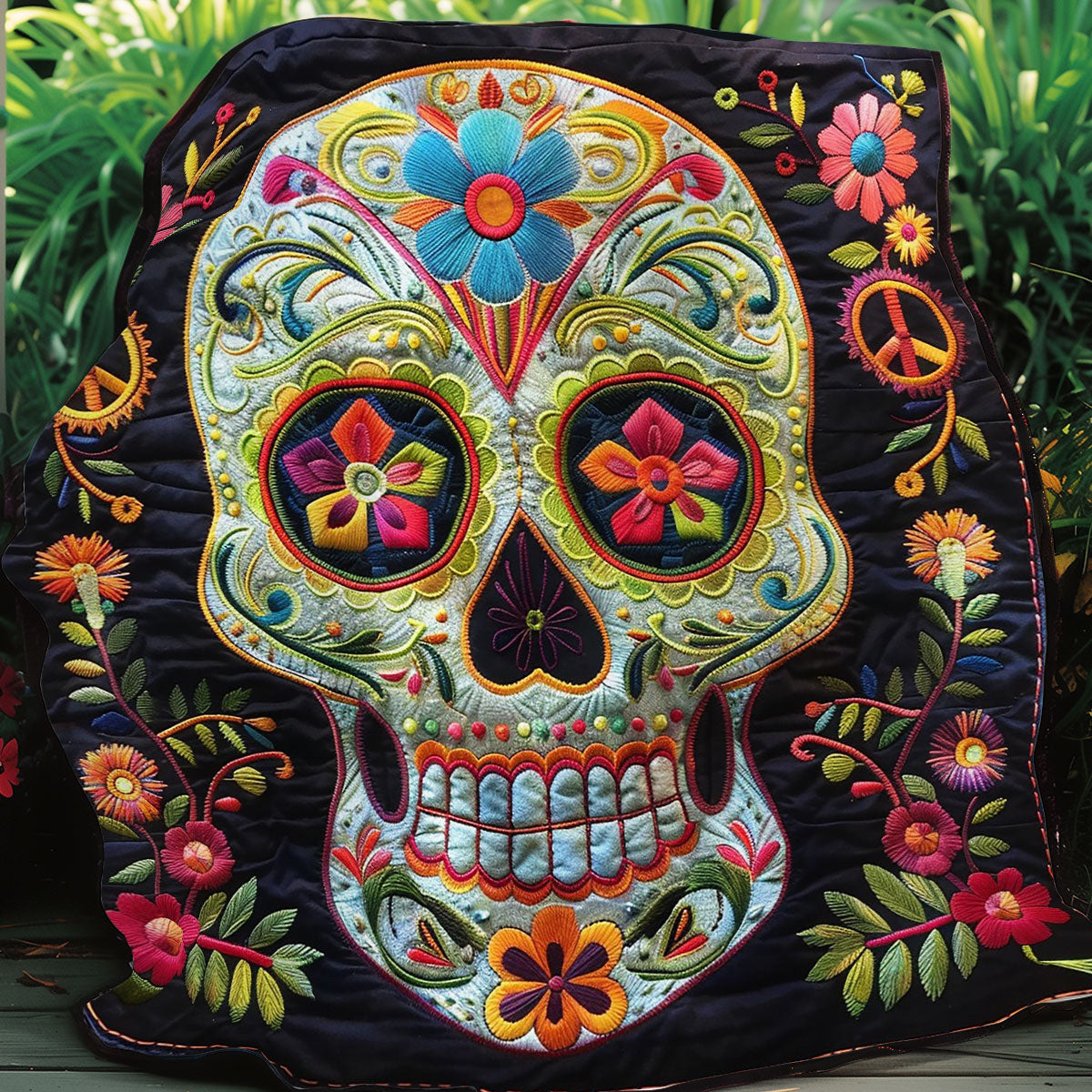 Hippie Skull WO0808005CL Quilt