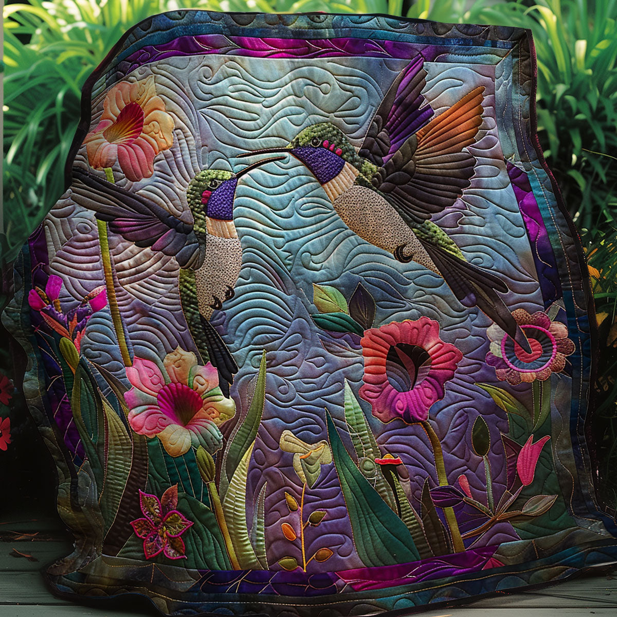 Hummingbird Garden XR1007003CL Quilt