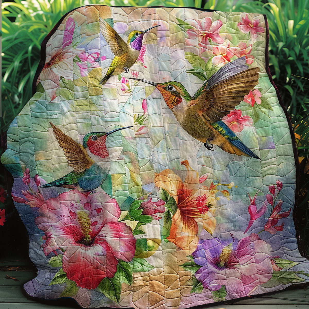 Hummingbird Lovers XR1007014CL Quilt